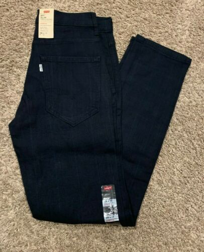 Levi's 511 Slim Trouser Pant Stretch Dark Blue Plaid Men's 28X32 RT$69  131510139 | eBay