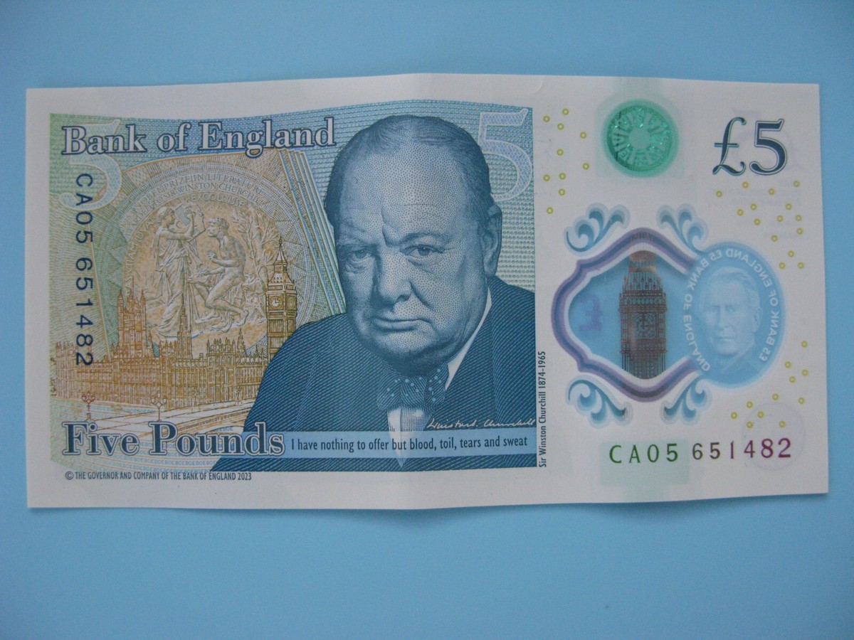 King Charles £5 Five Pound Note Plastic Polymer CA05 651482