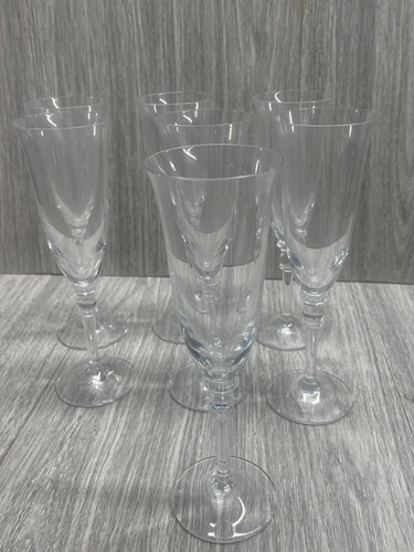 Ralph Lauren set of 6 Champagne Flute Glasses Landon Pattern
