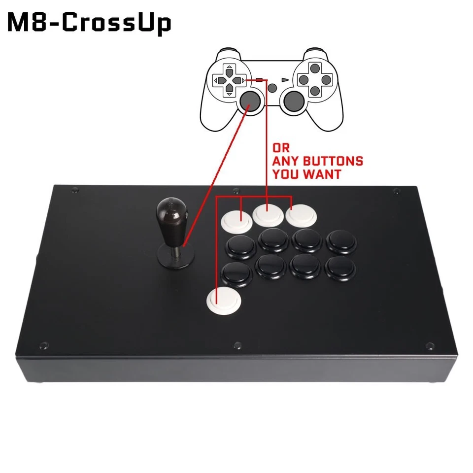 FightBox M8-CrossUP Arcade Joystick Game Controller for PC/PS/SWITCH - Image 2 of 4