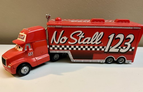 Disney Pixar Cars - “No Stall 123” Hauler Truck WITH Car Diecast