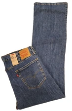 Levis 527 Slim Bootcut Stretch Mens Jeans 38X30 Blue #0674