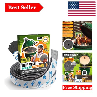 Big Green Egg Gasket Replacement - 10 FT Wire Mesh Sealing Gasket for S/M Models