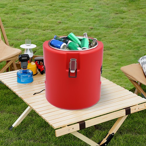 Red 15L/13.62 QT Modern Insulated Bucket, Insulated Soup Container With Lid - Picture 10 of 16