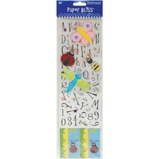 Scrapbooking Crafts Stickers Paper Bliss Fun Bugs Collection 3 Packs Ladybug Bee