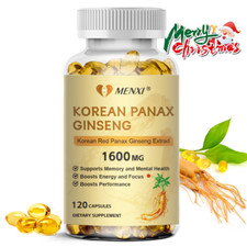 Organic Extra Strength Red Korean Panax Ginseng,1600 mg Strength Supplement