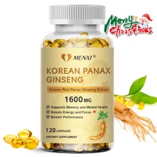 Organic Extra Strength Red Korean Panax Ginseng,1600 mg Strength Supplement
