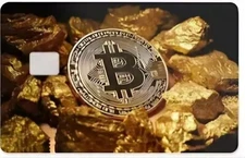 Bitcoin Credit Card Cover Sticker Skin Precut Small Chip Debit Bank