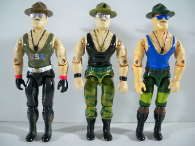 K24i05441 TRIPLE T TANK W/ SGT SLAUGHTER x 3 COMPLETE 1986 GI JOE