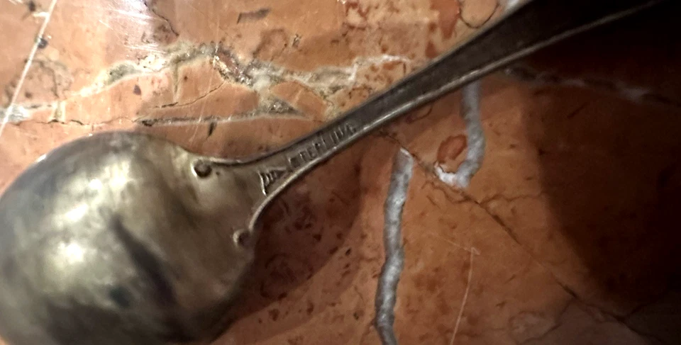 CENTRAL AVE ME CHURCH INDIANAPOLIS PRATA ESTERLINA 3,75" COLHER LEMBRANÇA ANTIGA - Imagem 2 de 4