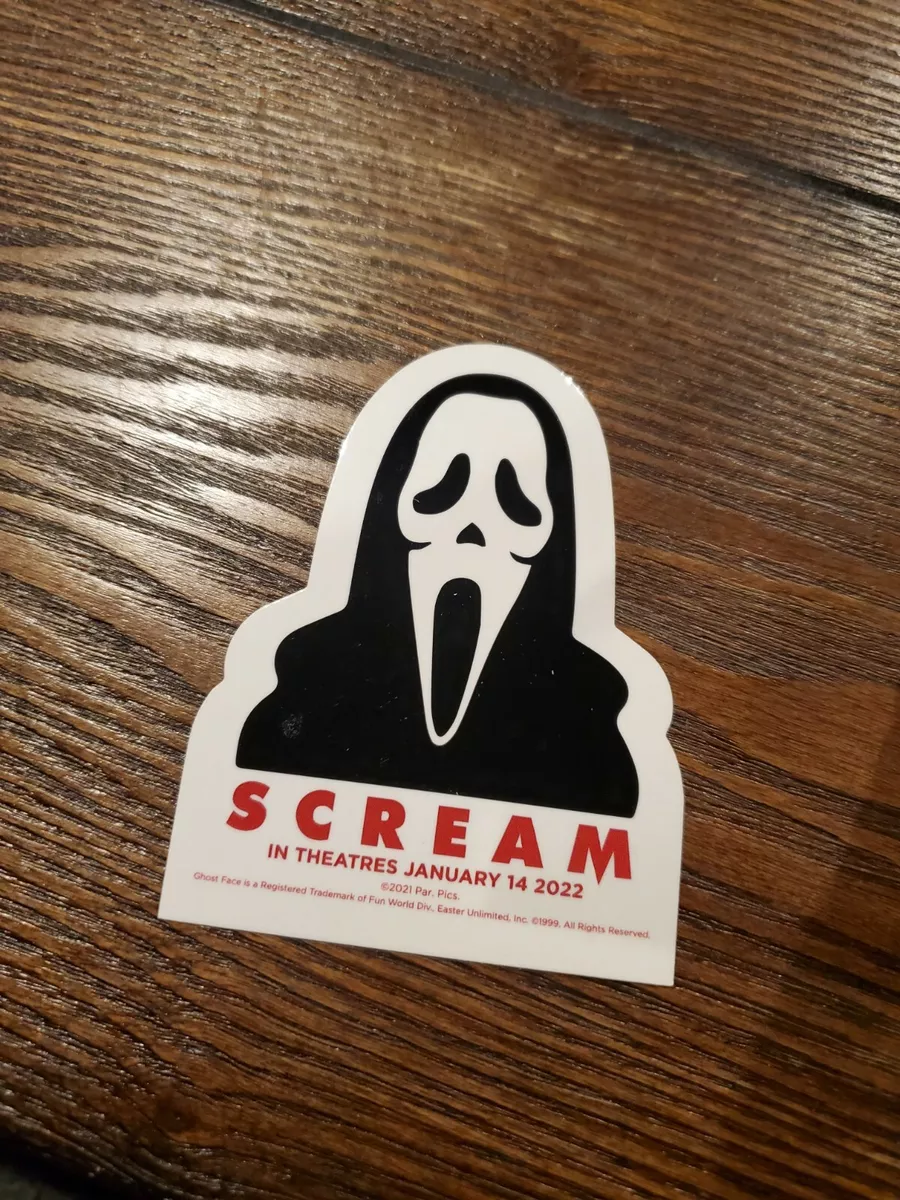 Scream Scary Movie Killer Ghost Face Mask Vinyl Sticker