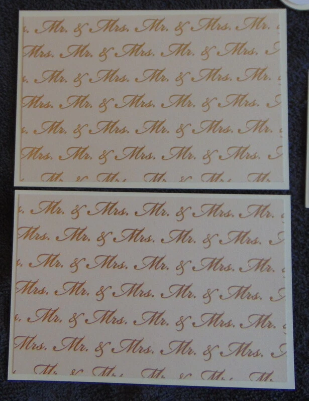 #2342 MR & MRS ANIVERSARIO DE BODA ÁLBUM DE RECORTES ALFOMBRILLA JUEGO DE TÍTULO EFÍMERO - TONYA Foto 4 de 4