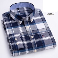 Mens Oxford Shirts Formal Business Long Sleeves Cotton Casual Dress Shirts Tops