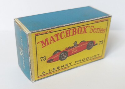 Matchbox RW #73b 1:62 F1 Ferrari Racing Car Repro ''D'' Box Lesney Series-75 