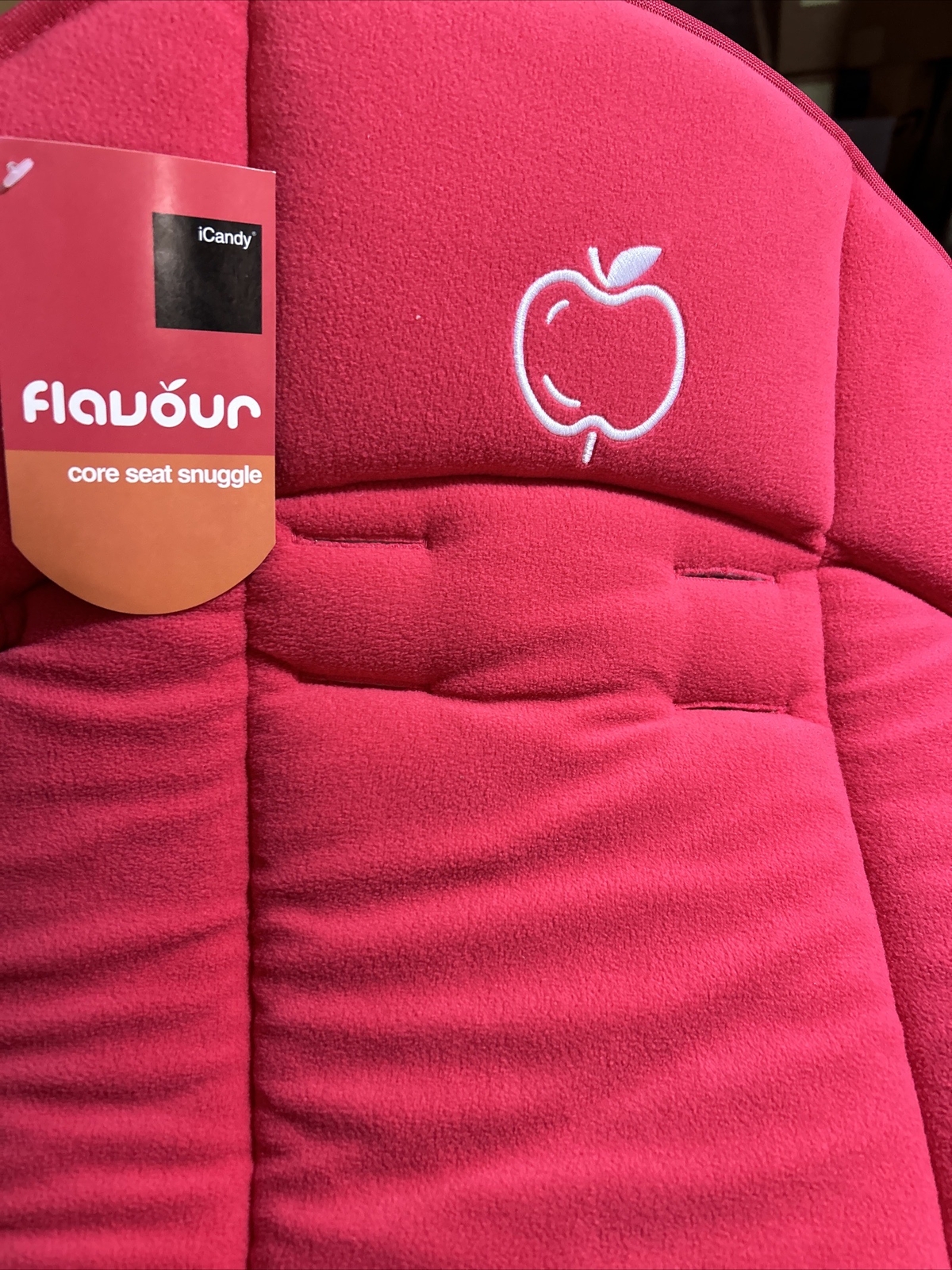 Cortina de asiento I Candy Flavour Core roja para cochecito suave nuevo