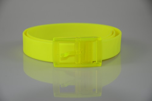 Cintura Silicone Neon Colori Unisex Uomo Donna Cintura Neon Moda Pantaloni - Foto 3 di 7
