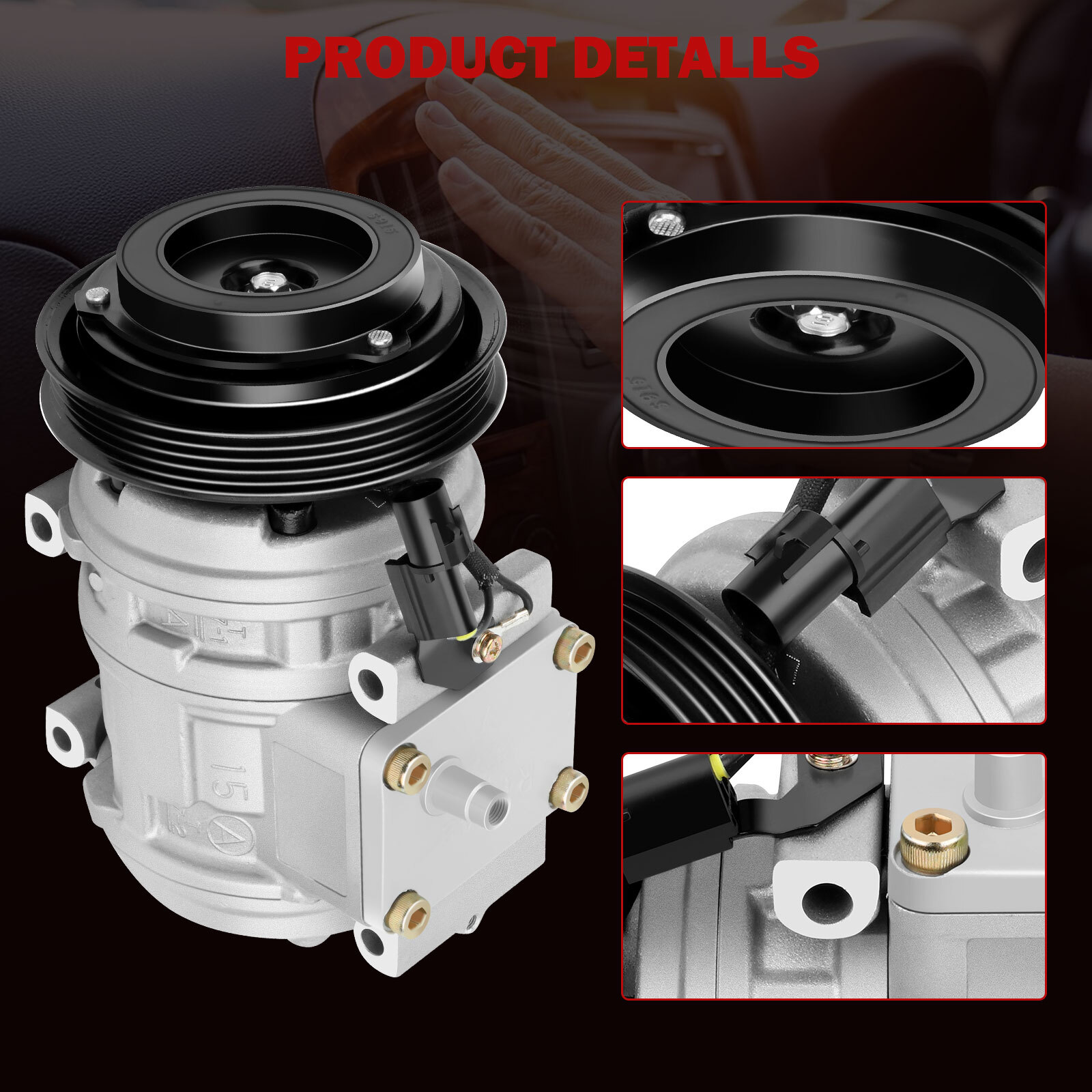 For 1999-2000 Honda Civic 1991-2005 Acura NSX A/C Compressor w/ Clutch CO 21011C