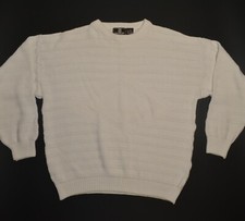 Givenchy Monsieur Vintage Knit Sweater Size Large White Cotton
