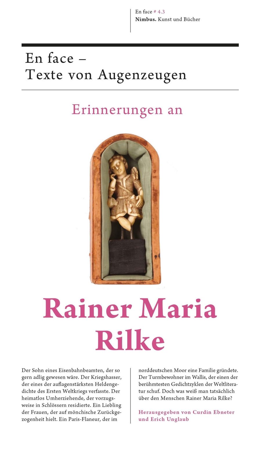 Thumbnail - Erinnerungen An Rainer Maria Rilke En Face - Texte Von Augenzeugen