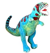 Melissa  Doug 36" Tall Large T Rex Blue Green Tyrannosaurus Rex Dinosaur Plush