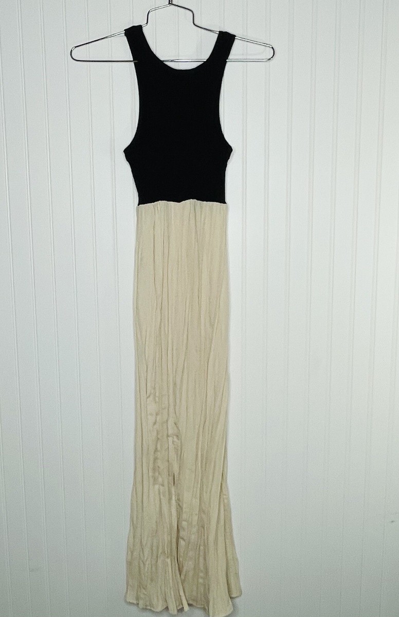 ドレス ZARA Black Cream Contrast Tank Dress Small | eBay