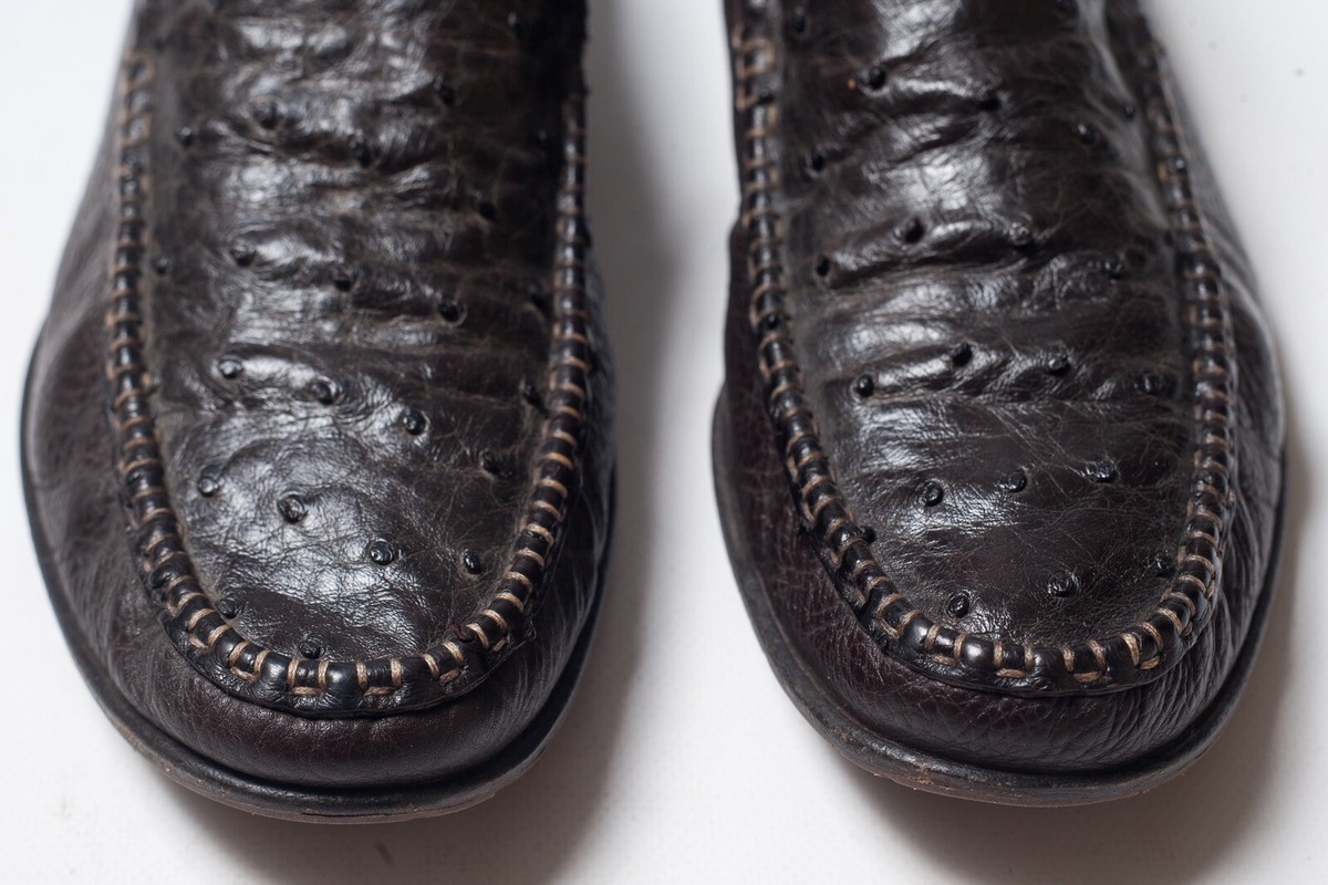 Bally Ostrich brown Loafers . Sz 10.5 D Bally Ostrich Leather Loafers Size 43 EU main image 2