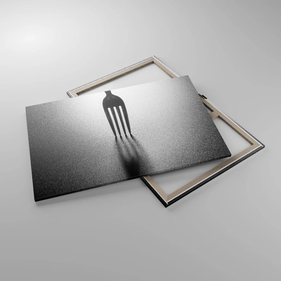 Wandbilder 120x80cm Leinwandbild Gabel Besteck Küche Groß XXL Bilder Wanddeko - Bild 2 von 4