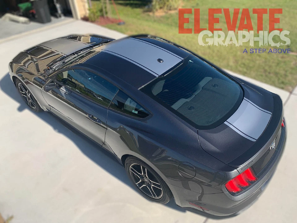 Calcomanías para Ford Mustang Pony Rally vinilo capó gráficos rayas pegatina 2015-2023 Foto 4 de 4