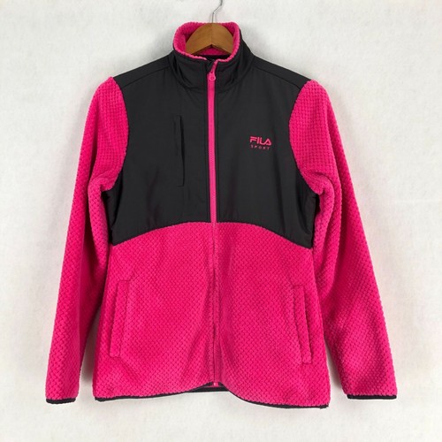 Pink Grey Textured Fleece Jacket | eBay