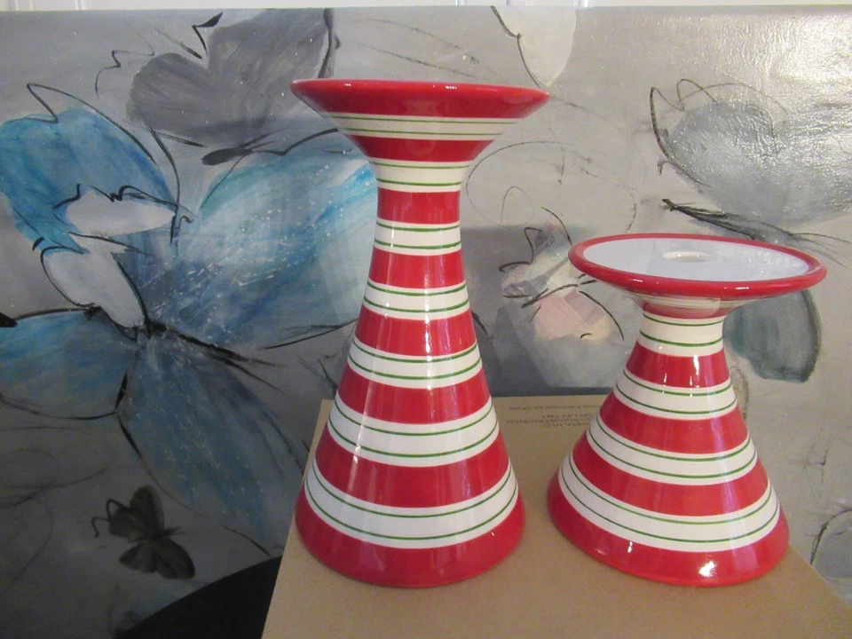 Gold Canyon Swizzle 糖果柱 2 件套 非常罕见 红色、绿色和白色 83038 — 第 2/4 张图片