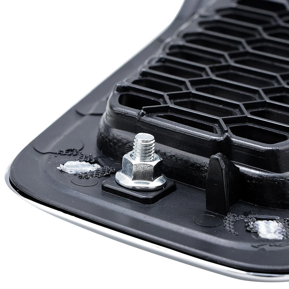 7X Black Chrome Honeycomb Mesh Grille Grill Inserts For 2014-2018 Jeep Cherokee​ Foto 4 de 4