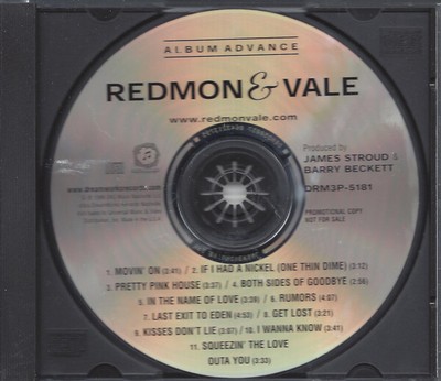 Redmon & Vale - Redmon & Vale (CD, Advance, Album, Promo) (Very Good Plus (VG+))