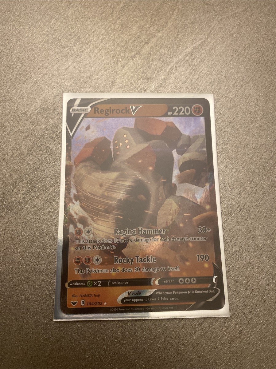 regirock v pokemon card value Trading Card: 104/202 Sword & Shield Base Set Toys & Games Colorless Rocky Tackle (190) This Pokmon also does 30 damage to itself Regirock - 082/159