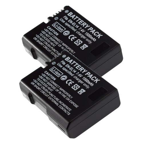 2X Batería EN-EL14 para Cámara Nikon DF D5500 D5300 D5200 D5100 D3300 D3200 D3100 - Imagen 4 de 6