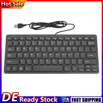 K1000 Super Slim USB Mini Multimedia Kabelgebundene Tastatur 78 Tasten Kaypad fü