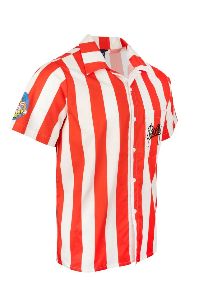 Bullseye TV Show Darts Official Bully Lets Play Darts Button Up Striped Shirt - Image 4 of 4