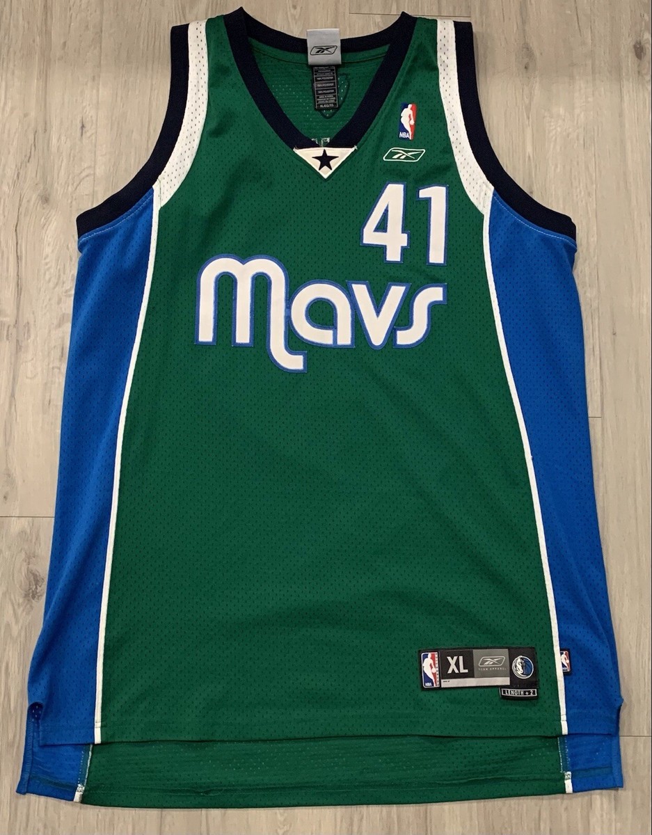 Dirk Nowitzki Basketball Jersey Adidas Dallas Mavericks Green X