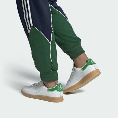 Adidas Originals Stan Smith White Green Gum Brown Soles Men's 9.5 Shoes Sneakers - Picture 5 of 12