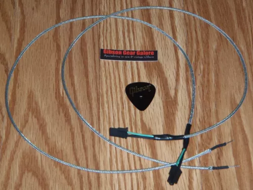 Gibson Les Paul Pickup Wire Set Shielded Quick Connect Guitar Parts 2 Braided HP