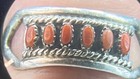VINTAGE STERLING SILVER & NEEDLEPOINT CORAL RING, Size 6.5 — photo 6