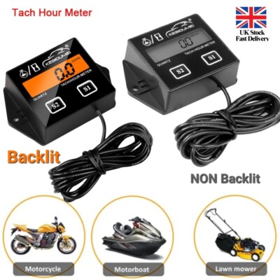 Universal Motorrad Auto Messgerät Kettensäge Drehzahlmesser Motor Betriebsstundenzähler Digital