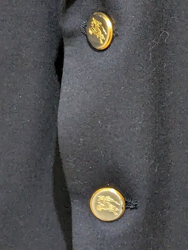 VTG Burberrys Blazer Jacket  Navy  46" Chest  25"  Length 30"  USA  Great - Picture 10 of 13