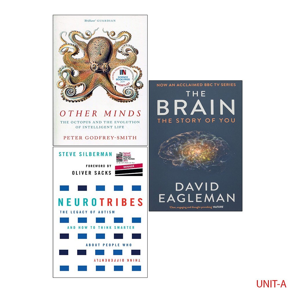 Other Minds, NeuroTribes,The Brain The Story of You 3 Books Collection Set New