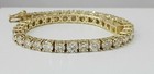 9Ct Round Cut Vvs1/D Diamond Women's Tennis Bracelet 14K Yellow Gold Finish