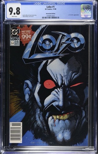 Lobo # 1 CGC 9.8 Newsstand 1st Solo Series White Pages DC Comics