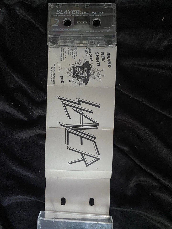 Slayer Live Undead 1987/84 Metal Blade Records Cassette First Pressing Foto 2 de 2