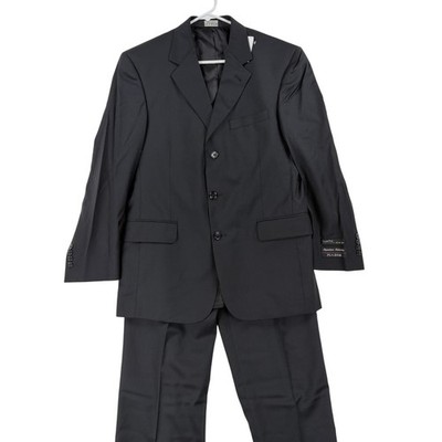 Jos. A. Bank Signature Mitchell Suit Mens 38S Black Wool 3 Button 2 Piece 32''