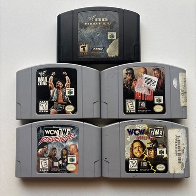 5 Nintendo 64 Wrestling Games Retro N64 Authentic WWE WWF NWO WCW