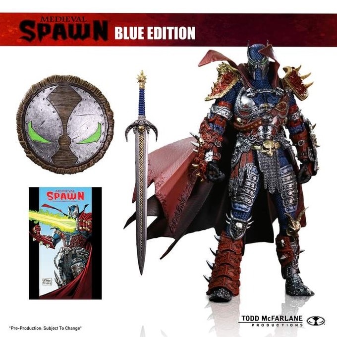 z*n様 キックスターター メディーバル・スポーン クラシックブルー　spawn McFarlane Toys Medieval Spawn Classic Blue Kickstarter Figure