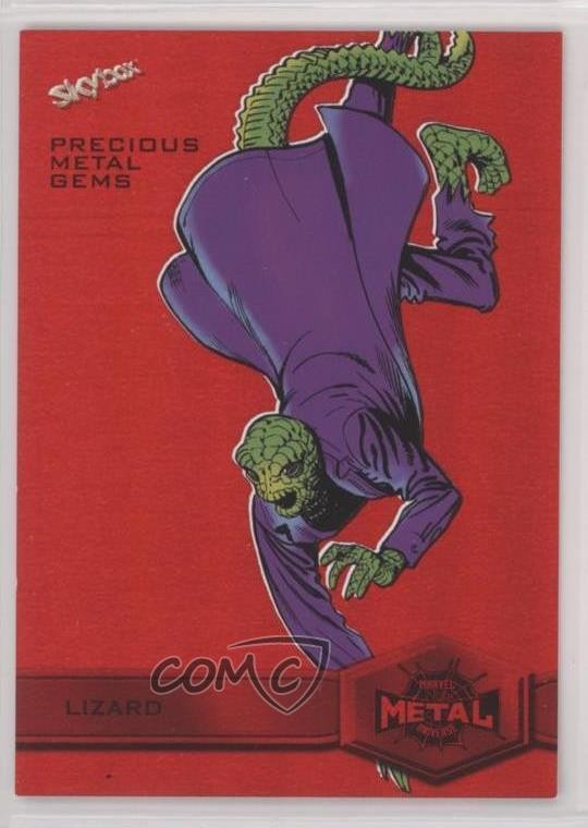 2022 Marvel Metal Universe Spider-Man High Series PMG Red /100 Lizard #144 0s8x